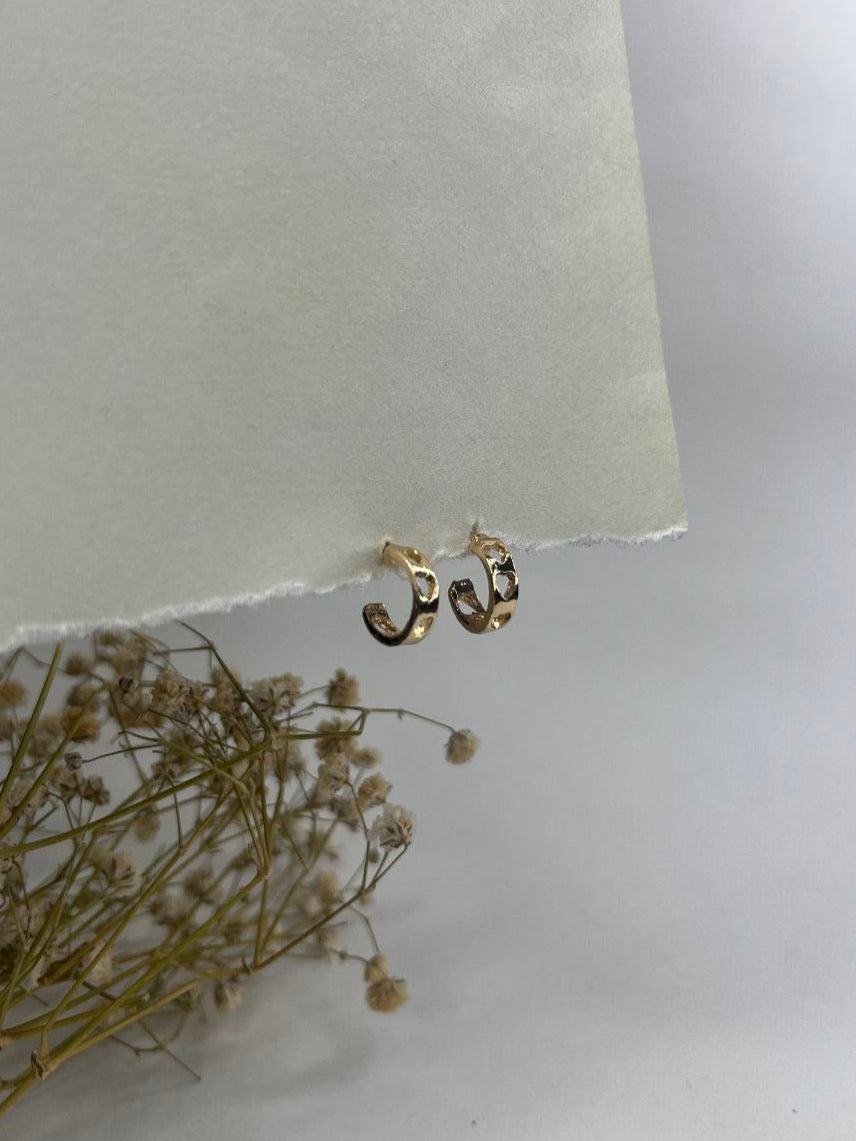 Mini Heart Hoop Earrings