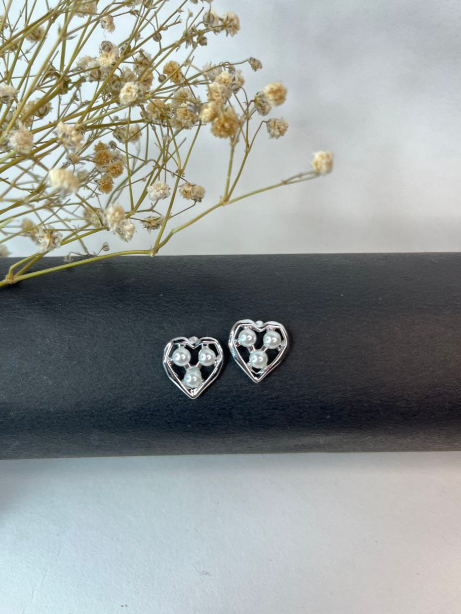 Delicate Heart Stud Earrings