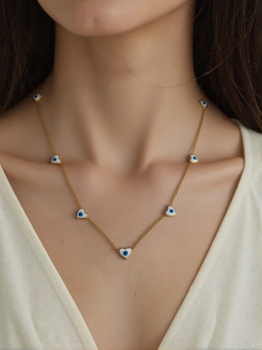 Stainless Steel Evil Eye Neckchain