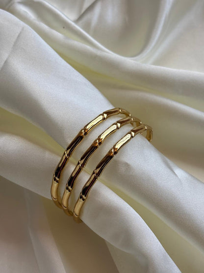 Golden Stalk Cuff Bracelet
