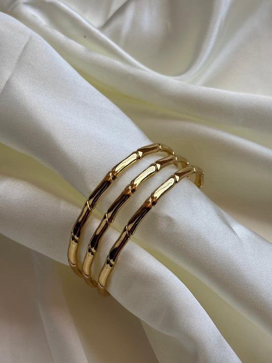 Golden Stalk Cuff Bracelet