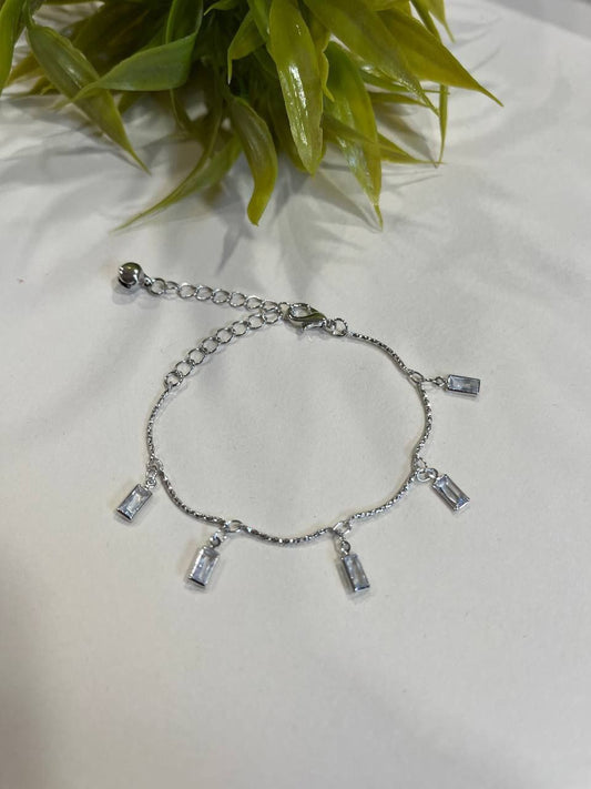 Silver Shinny Rectangle Bracelet