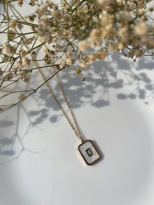 Stainless Steel Marble Pendent Neckchain