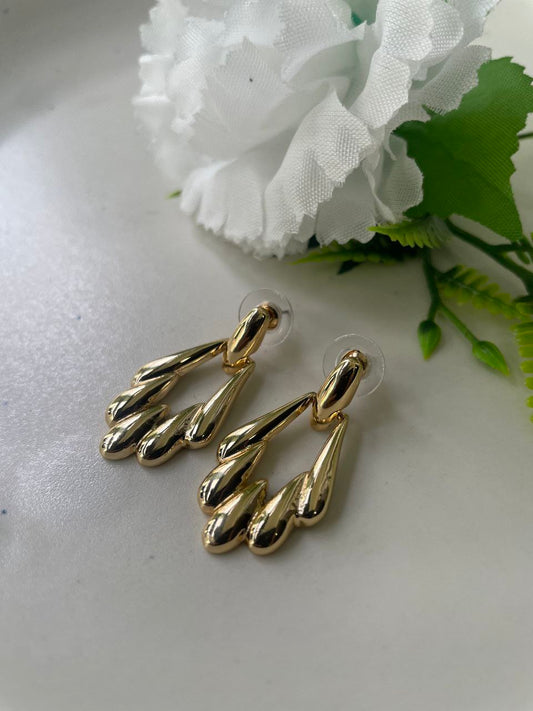 Golden Flame Drop Earrings