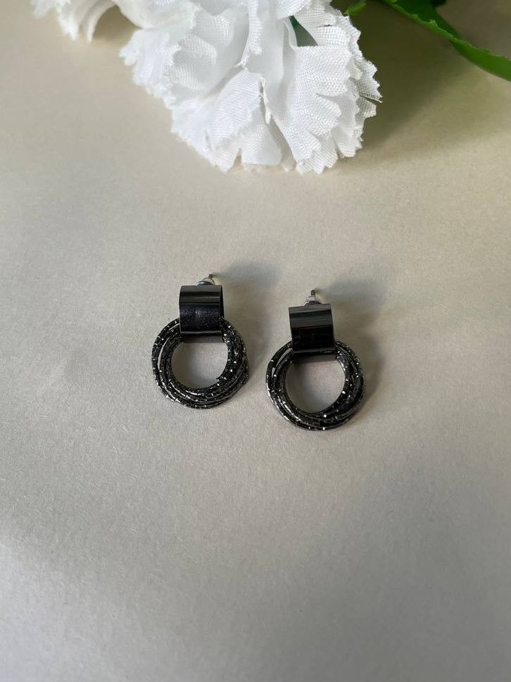 Black Cascade Earrings