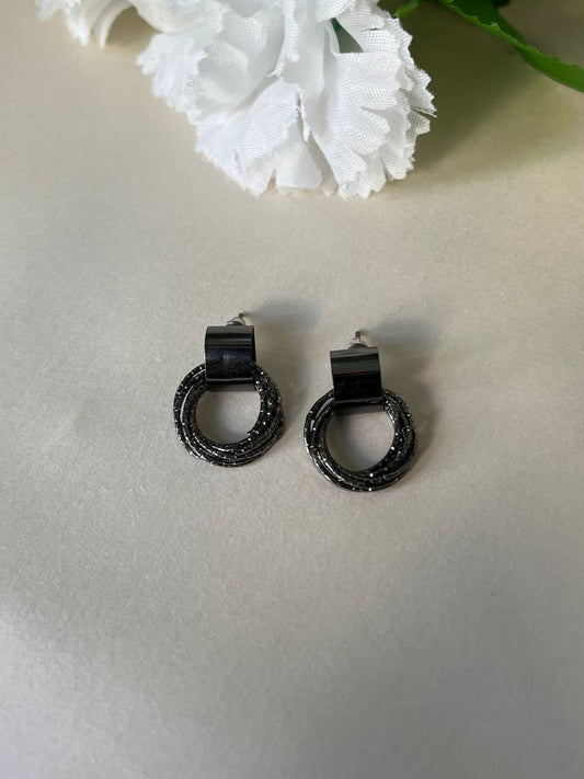 Black Cascade Earrings