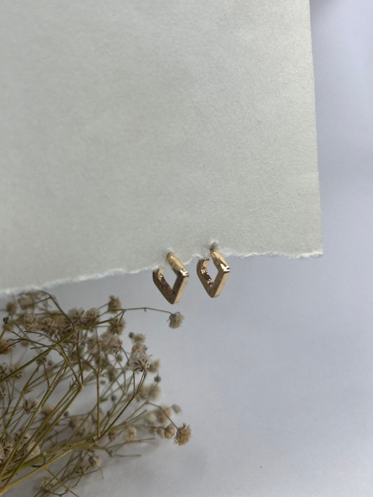 Mini Square Hoop Earrings