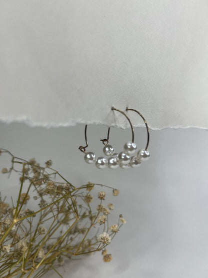 Pearl Hoop Earrings