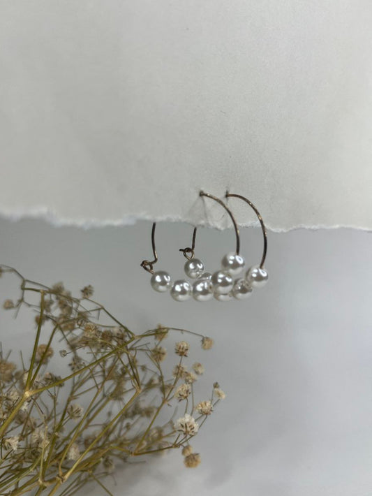 Pearl Hoop Earrings