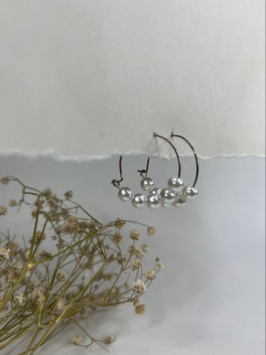 Pearl Hoop Earrings
