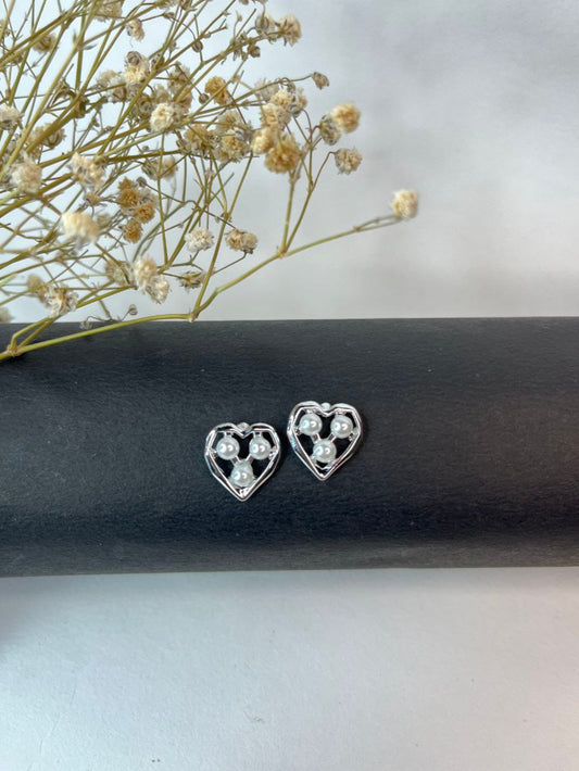 Delicate Heart Stud Earrings
